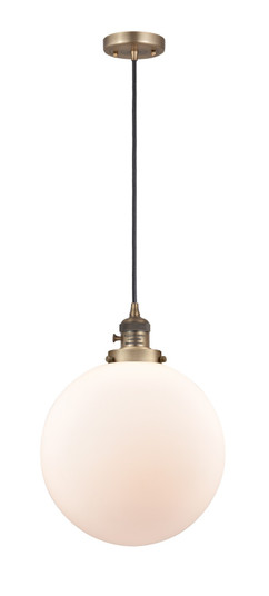 Franklin Restoration One Light Mini Pendant in Brushed Brass (405|201CSWBBG20112)