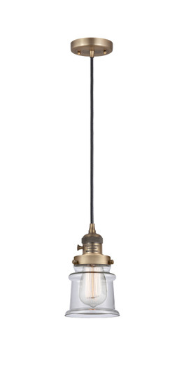 Franklin Restoration One Light Mini Pendant in Brushed Brass (405|201CSWBBG182S)