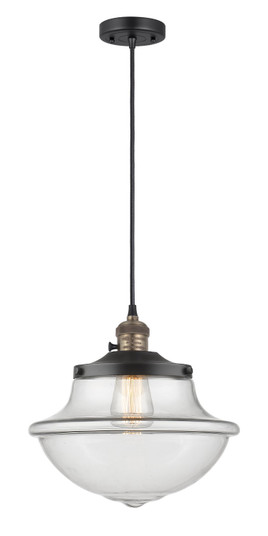 Franklin Restoration One Light Mini Pendant in Black Antique Brass (405|201CSWBABG542)