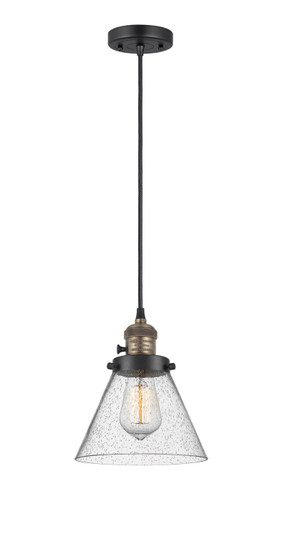 Franklin Restoration One Light Mini Pendant in Black Antique Brass (405|201CSWBABG44) Franklin Restoration One Light Mini Pendant in Black Antique Brass (405|201CSWBABG44)