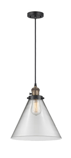 Franklin Restoration One Light Mini Pendant in Black Antique Brass (405|201CSWBABG42L)