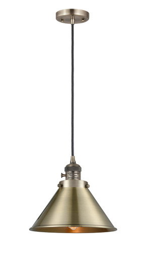 Franklin Restoration One Light Mini Pendant in Antique Brass (405|201CSWABM10AB)