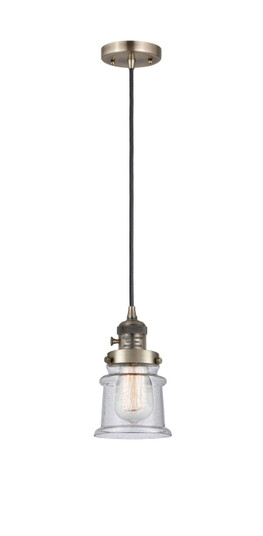 Franklin Restoration LED Mini Pendant in Antique Brass (405|201CSWABG184SLED)