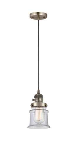 Franklin Restoration One Light Mini Pendant in Antique Brass (405|201CSWABG182S)