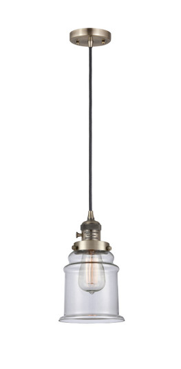 Franklin Restoration One Light Mini Pendant in Antique Brass (405|201CSWABG182)