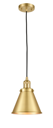 Franklin Restoration One Light Mini Pendant in Satin Gold (405|201CSGM13SG)