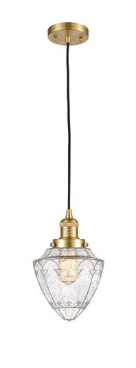 Franklin Restoration One Light Mini Pendant in Satin Gold (405|201CSGG6647) Franklin Restoration One Light Mini Pendant in Satin Gold (405|201CSGG6647)