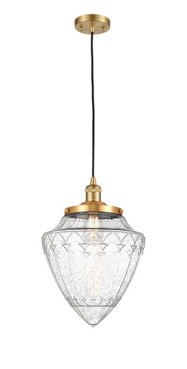 Franklin Restoration One Light Mini Pendant in Satin Gold (405|201CSGG66412)