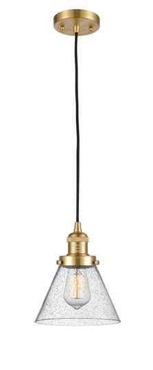 Franklin Restoration One Light Mini Pendant in Satin Gold (405|201CSGG44)