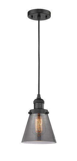 Franklin Restoration One Light Mini Pendant in Matte Black (405|201CBKG63)
