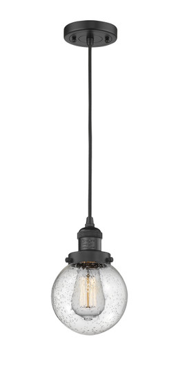 Franklin Restoration LED Mini Pendant in Matte Black (405|201CBKG2046LED)