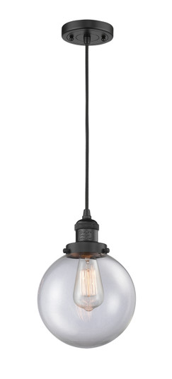 Franklin Restoration One Light Mini Pendant in Matte Black (405|201CBKG2028)