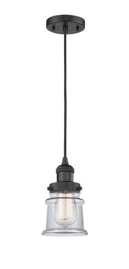 Franklin Restoration One Light Mini Pendant in Matte Black (405|201CBKG182S)