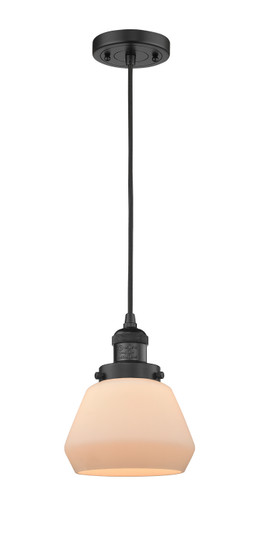 Franklin Restoration One Light Mini Pendant in Matte Black (405|201CBKG171)
