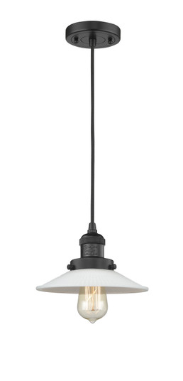 Franklin Restoration One Light Mini Pendant in Matte Black (405|201CBKG1)