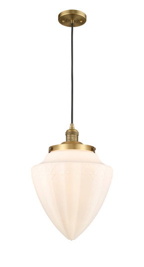 Franklin Restoration One Light Mini Pendant in Brushed Brass (405|201CBBG66112)