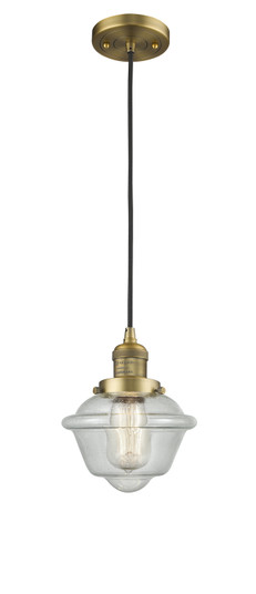 Franklin Restoration One Light Mini Pendant in Brushed Brass (405|201CBBG534)