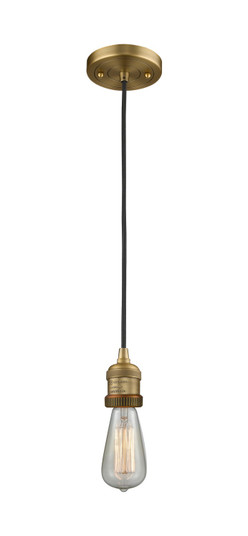 Franklin Restoration One Light Mini Pendant in Brushed Brass (405|201CBB)