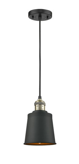 Franklin Restoration One Light Mini Pendant in Black Antique Brass (405|201CBABM9BK)