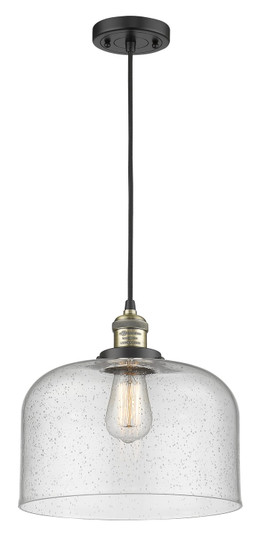 Franklin Restoration One Light Mini Pendant in Black Antique Brass (405|201CBABG74L)