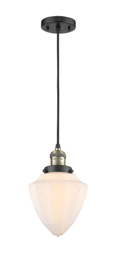 Franklin Restoration One Light Mini Pendant in Black Antique Brass (405|201CBABG6617)