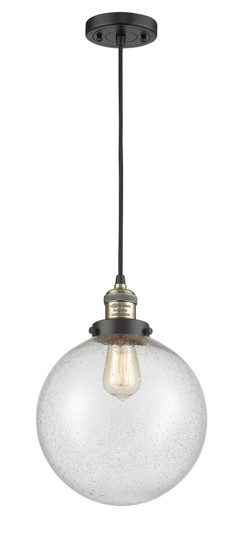 Franklin Restoration LED Mini Pendant in Black Antique Brass (405|201CBABG20410LED)