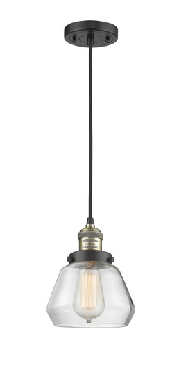 Franklin Restoration One Light Mini Pendant in Black Antique Brass (405|201CBABG172)