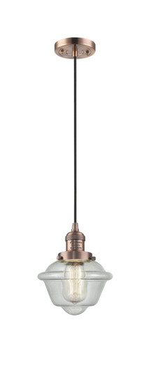 Franklin Restoration One Light Mini Pendant in Antique Copper (405|201CACG534) Franklin Restoration One Light Mini Pendant in Antique Copper (405|201CACG534)