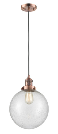 Franklin Restoration LED Mini Pendant in Antique Copper (405|201CACG20410LED)