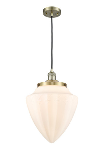 Franklin Restoration One Light Mini Pendant in Antique Brass (405|201CABG66112)