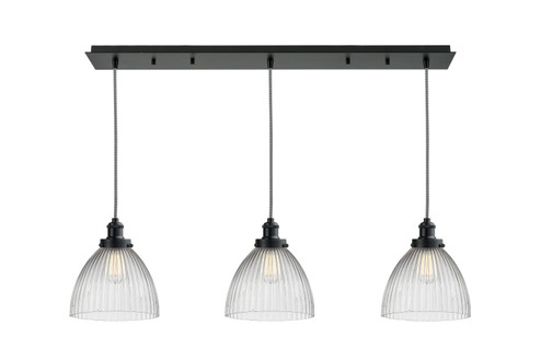 Edison Three Light Pendant in Matte Black (405|123BK10BW1HBKG222)