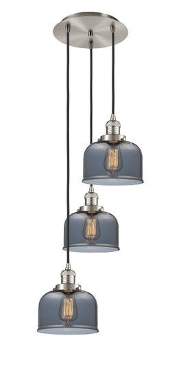 Franklin Restoration Three Light Pendant in Brushed Satin Nickel (405|113F3PSNG73)