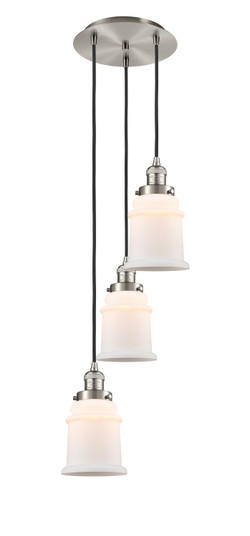 Franklin Restoration Three Light Pendant in Brushed Satin Nickel (405|113F3PSNG181)