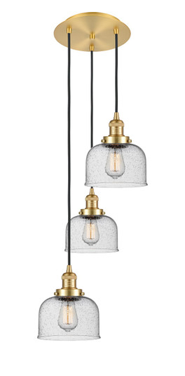Franklin Restoration Three Light Pendant in Satin Gold (405|113F3PSGG74)