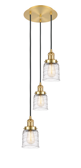 Franklin Restoration Three Light Pendant in Satin Gold (405|113F3PSGG513)