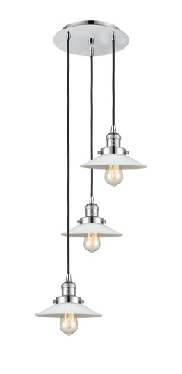 Franklin Restoration Three Light Pendant in Polished Chrome (405|113F3PPCG1)