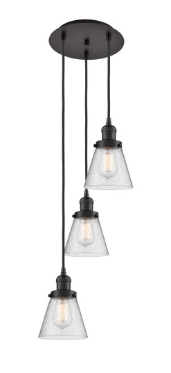 Franklin Restoration Three Light Pendant in Oil Rubbed Bronze (405|113F3POBG64)