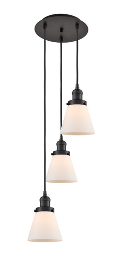 Franklin Restoration Three Light Pendant in Oil Rubbed Bronze (405|113F3POBG61)