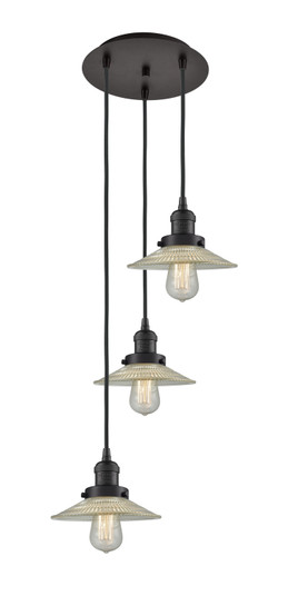 Franklin Restoration Three Light Pendant in Oil Rubbed Bronze (405|113F3POBG2)