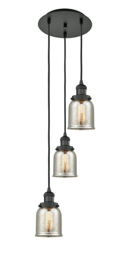 Franklin Restoration Three Light Pendant in Matte Black (405|113F3PBKG58)