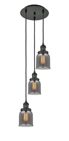 Franklin Restoration Three Light Pendant in Matte Black (405|113F3PBKG53)