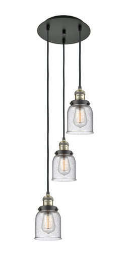 Franklin Restoration Three Light Pendant in Black Antique Brass (405|113F3PBABG54)