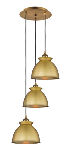 Ballston Three Light Pendant in Brushed Brass (405|113B3PBBM14BB)