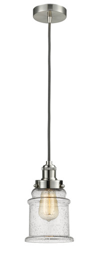 Edison One Light Mini Pendant in Satin Nickel (405|100SN10GY1HSNG184)