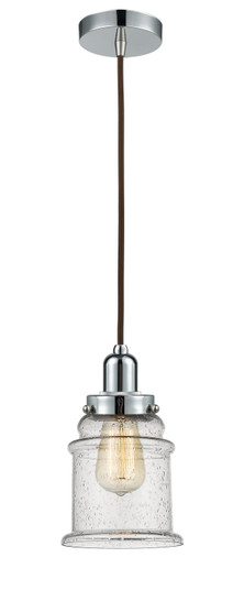 Whitney One Light Mini Pendant in Polished Chrome (405|100PC10BR0HPCG184)