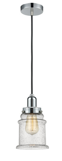 Whitney One Light Mini Pendant in Polished Chrome (405|100PC10BK0HPCG184)