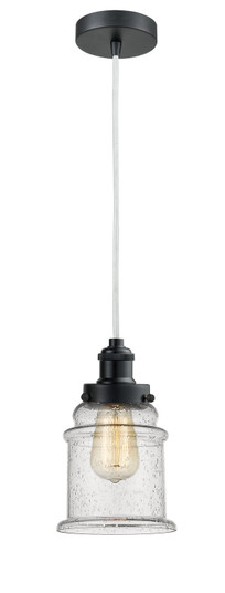 Edison One Light Mini Pendant in Matte Black (405|100BK10W1HBKG184)