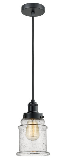 Edison One Light Mini Pendant in Matte Black (405|100BK10BK1HBKG184)