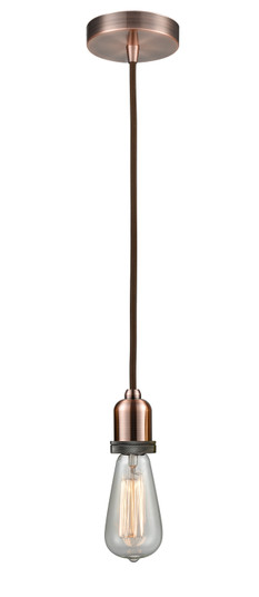 Whitney One Light Mini Pendant in Antique Copper (405|100AC10BR0AC)