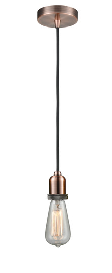 Whitney One Light Mini Pendant in Antique Copper (405|100AC10BK0AC)